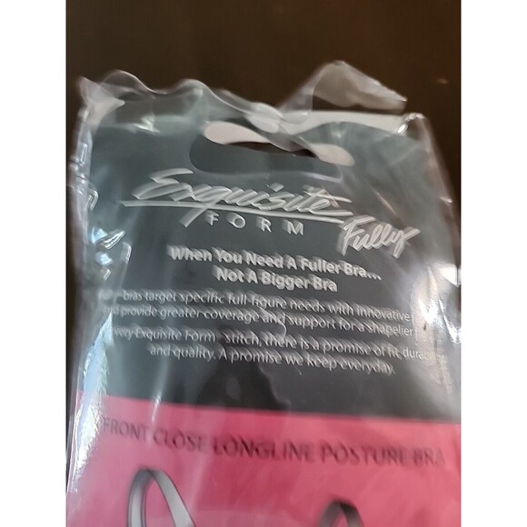 New Exquisite Form Fully FRONT CLOSURE Longline Posture Bra Vintage 42C White - Picture 7 of 10